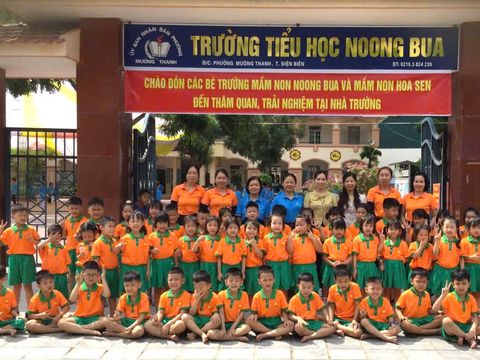 CÁC BÉ MẪU GIÁO LỚN TRƯỜNG MẦM NON NOONG BUA TRẢI NGHIỆM TẠI TRƯỜNG TIỂU HỌC NOONG BUA