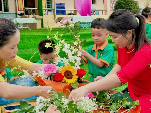 Ảnh hoạt động: HOẠT ĐỘNG TRẢI NGHIỆM CỦA CÁC BÉ TRƯỜNG MẦM NON NOONG BUA CHÀO MỪNG NGÀY 20/11