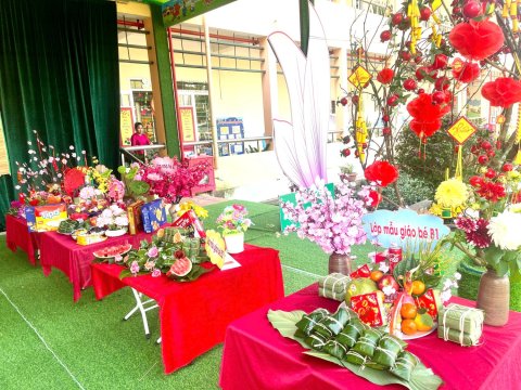 Ảnh hoạt động: RỘN RÀNG HOẠT ĐỘNG TRẢI NGHIỆM "GÓI BÁNH CHƯNG, CHÀO XUÂN BÍNH NGỌ" TẠI TRƯỜNG MẦM NON NOONG BUA