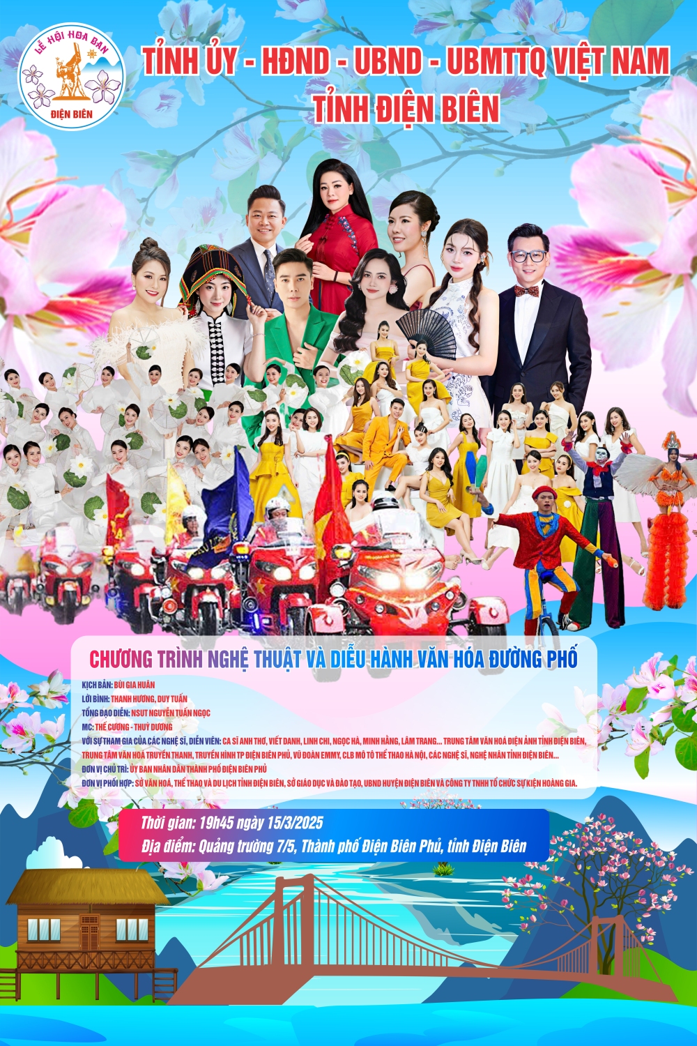Ảnh trong bài: CHƯƠNG TRÌNH NGHỆ THUẬT VÀ DIỄU HÀNH ĐƯỜNG PHỐ - LỄ HỘI HOA BAN ĐIỆN BIÊN 2025