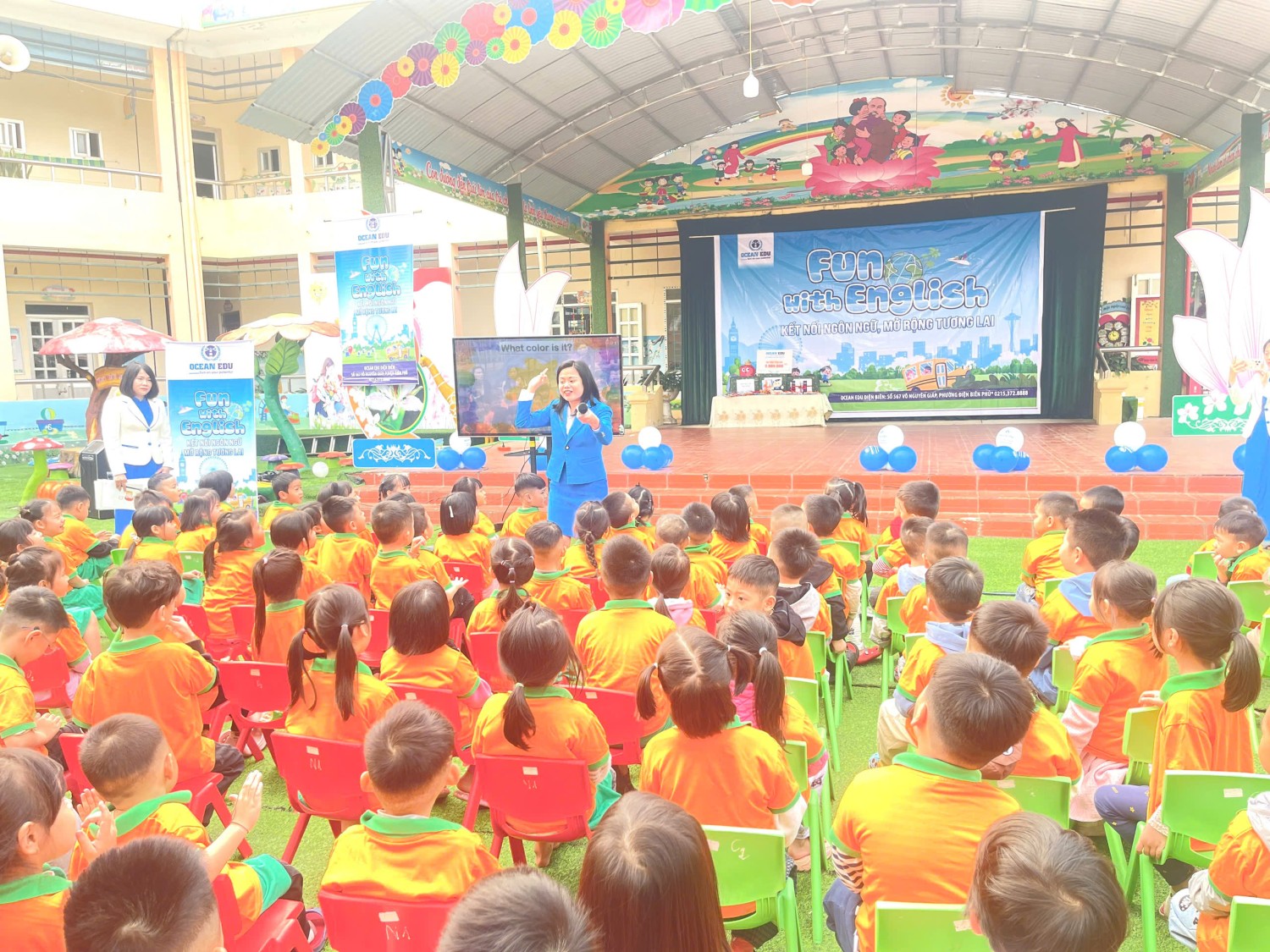 Ảnh trong bài: Trường Mầm non Noong Bua phối hợp với Trung tâm Anh ngữ Ocean Edu tổ chức chương trình “Giao lưu Tiếng Anh cho trẻ mẫu giáo”