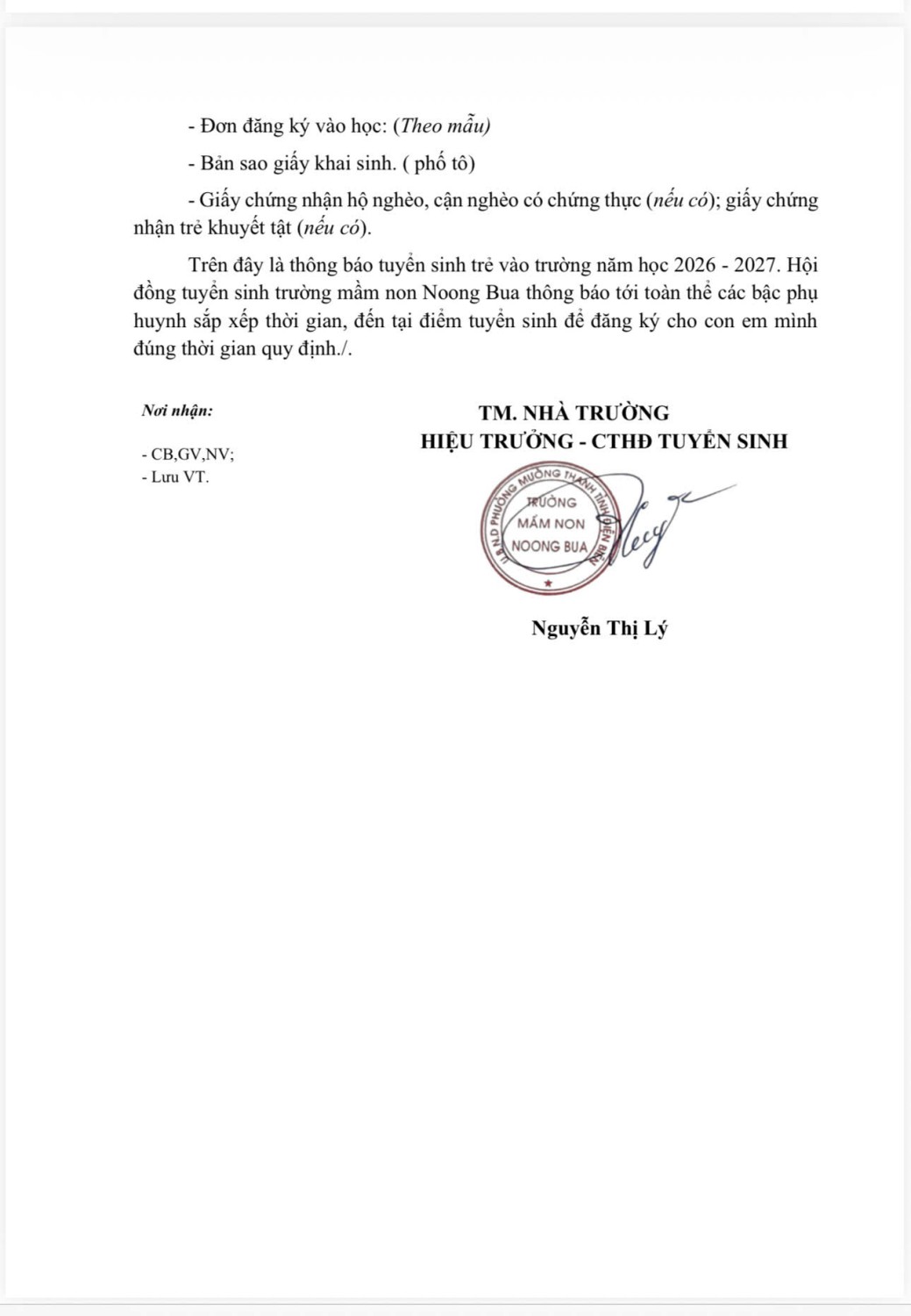 Ảnh trong bài: THÔNG BÁO TUYỂN SINH NĂM HỌC 2026-2027